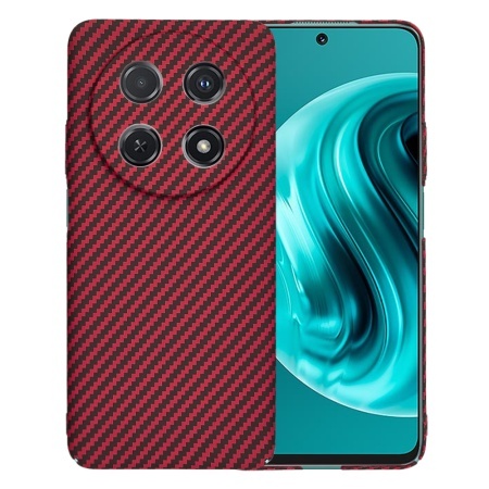 Husa pentru Huawei nova 12i / nova 13i, SKYDDAR INNOVATION, textura carbon, Carbonite FiberShell, set cu sticker, Rosu,