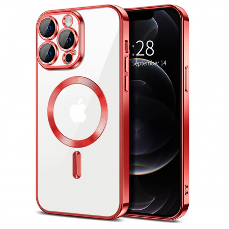 Husa pentru iPhone 12 Pro cu Magsafe integrat, SKYDDAR Luxury Shield - Rosu