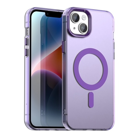 Husa pentru iPhone 13, SKYDDAR INOVATION, CandyCase, Magsafe, set cu sticker, Mov