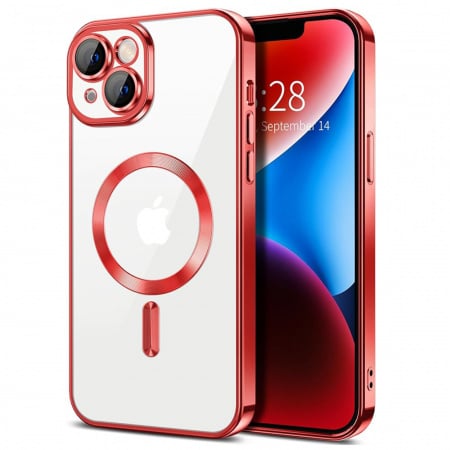 Husa pentru iPhone 14 Plus cu Magsafe integrat, SKYDDAR Luxury Shield - Rosu