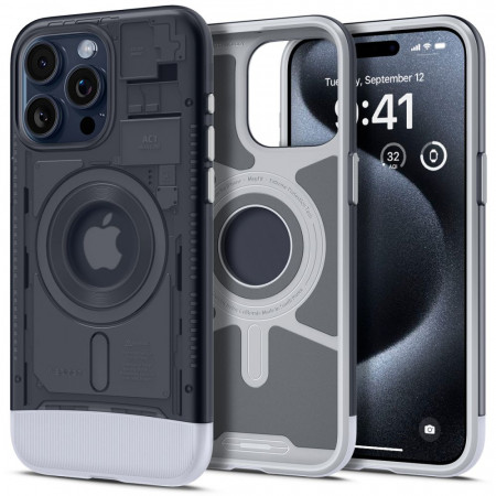 Husa pentru iPhone 15 Pro, Spigen Classic C1 MagSafe - Graphite