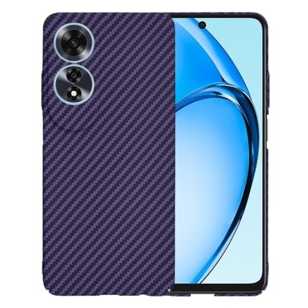 Husa pentru Oppo A60 4G, SKYDDAR INNOVATION, textura carbon, Carbonite FiberShell, set cu sticker, Mov,