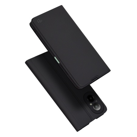 Husa pentru Realme C67 4G, SKYDDAR INNOVATION, Magskin Book, tip Carte cu Portofel Interior, set cu sticker, Negru