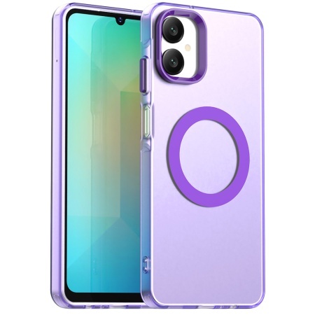 Husa pentru Samsung Galaxy A06, SKYDDAR INOVATION, CandyCase, Magsafe, set cu sticker, Mov