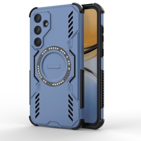 Husa pentru Samsung Galaxy A55 5G, SKYDDAR INOVATION, ArmorMag, Magsafe, set cu sticker, Albastru