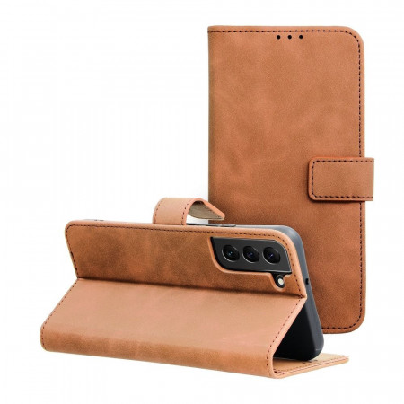 Husa pentru Samsung Galaxy S22 Plus 5G tip carte magnetic, Skyddar Tender - Maro