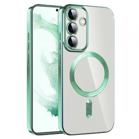 Husa pentru Samsung Galaxy S24 Plus cu Magsafe integrat, SKYDDAR Luxury Shield - Verde deschis
