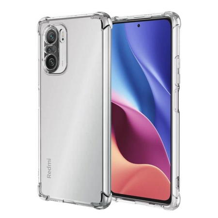 Husa pentru Xiaomi Poco F3 / Mi 11i , SKYDDAR INNOVATION, Shockproof Clear din Silicon Slim, Transparenta, set cu sticker