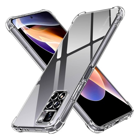 Husa pentru Xiaomi Redmi Note 11 Pro+ 5G , SKYDDAR INNOVATION, Shockproof Clear din Silicon Slim, Transparenta, set cu sticker