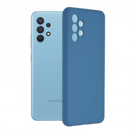 Husa Samsung Galaxy A32 4G din silicon moale, Techsuit Soft Edge - Denim Blue