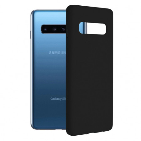 Husa Samsung Galaxy S10 din silicon moale, Techsuit Soft Edge - Negru