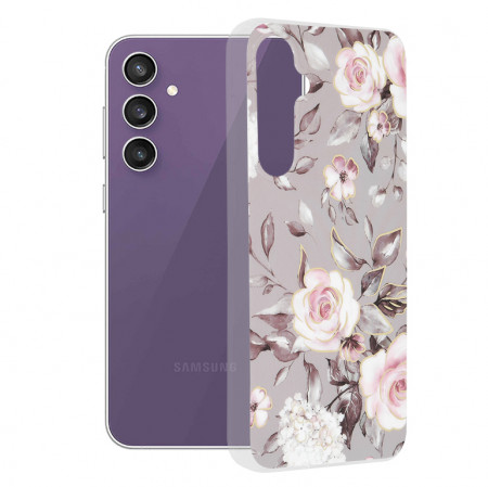 Husa Samsung Galaxy S23 FE Marble Series, Techsuit - Bloom of Ruth Gray