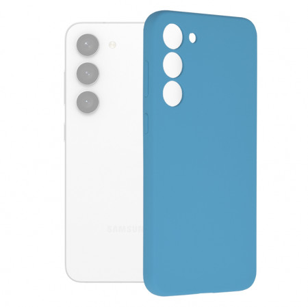 Husa Samsung Galaxy S23 Plus din silicon moale, Techsuit Soft Edge - Albastru