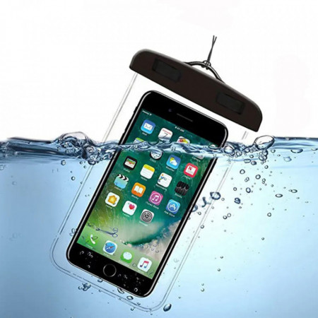 Husa Universala pentru Telefon 6.5", Waterproof Case Techsuit - Negru