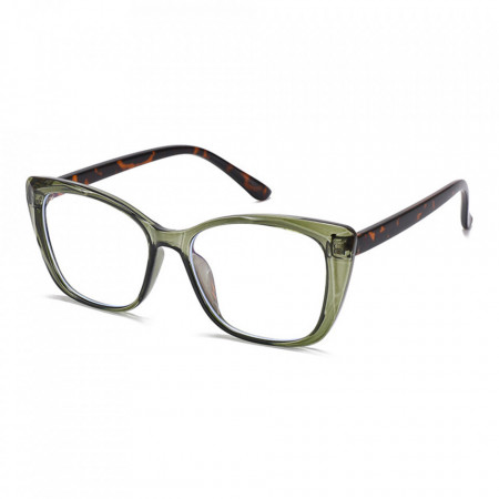 Ochelari calculator dama protectie lumina albastra, Cat Eye, Techsuit (PC28016-C8) - Verde