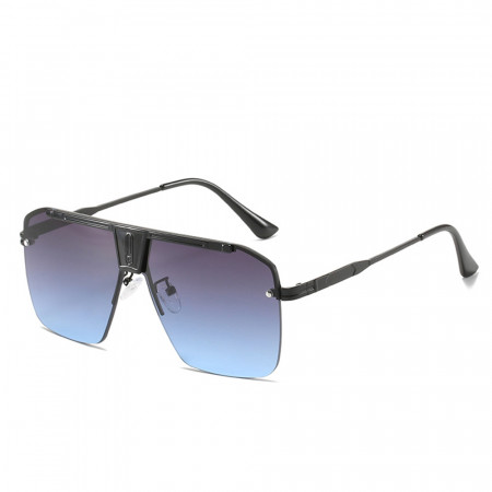 Ochelari de soare barbati, rame aluminiu, Skyddar Vistta 2576 - Negru Gri Albastru