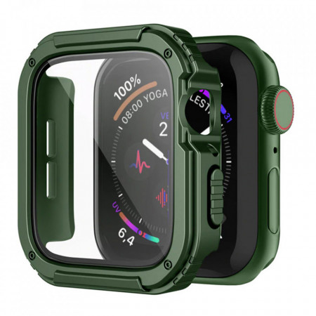 [Pachet 360°] Rama + Folie Apple Watch 1 / 2 / 3 (38mm), LITO - Verde