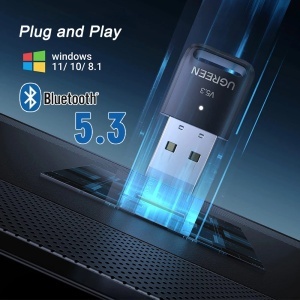 Adaptor BT5.3, USB, Plug&Play, Design Compact, Ugreen CM591, Negru - Img 5