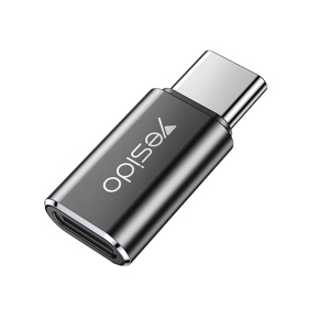 Adaptor Lightning la Type-C, Plug & Play, 480Mbps, Yesido (GS22) - Negru