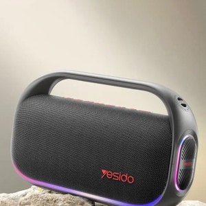Boxa portabila Bluetooth, 80W, 8000mAh, IPX5, RGB, Yesido, Negru - Img 2