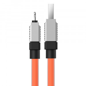 Cablu de Date USB la Lightning Fast Charging, 2.4A, 2m - Baseus CoolPlay Series (CAKW000507) - Orange - Img 4