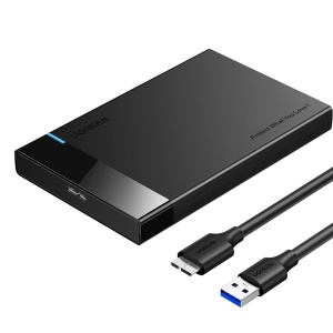 Carcasa HDD/SDD, SATA, 5Gbps + Cablu USB la Micro-B, Ugreen US221, Negru