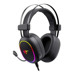 Casti Gaming Havit Gamenote H2016d cu Microfon, Iluminare RGB, Conectare USB + Jack 3.5mm, Negru