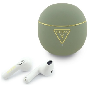 Casti In-ear, BT, TWS - Guess Script Print (GUTWSA15HETN) - Khaki