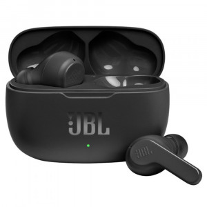 Casti In-Ear Wireless, BT 5.0, Microfon, Siri, JBL (Wave 200) - Negru - Img 1
