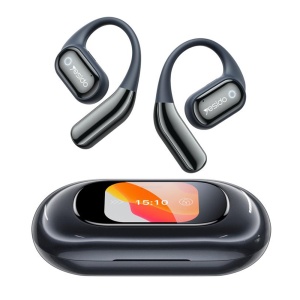 Casti wireless, Open-ear, Bluetooth 5.4, LCD, 14.2mm, Yesido, Negru