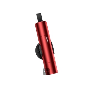 Ciocan Siguranta Auto Baseus, CRSFH-0G, Sharp Tool, Spargator Geam + Cutter Centura, Rosu