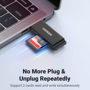 Cititor de Carduri USB la SD/TF Card, 5Gbps, Ugreen CM104, Negru - Img 3