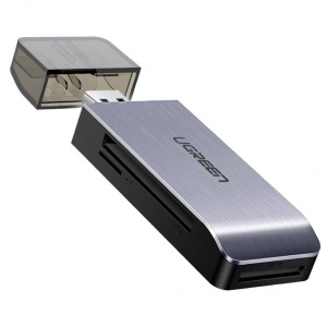 Cititor de Carduri USB la SD/TF/CF/MS Card, Plug&Play, 512GB, 5Gbps, Ugreen CM180 - Gri - Img 3