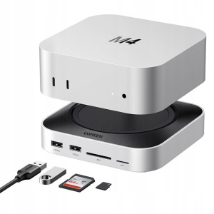 Dock USB-C la 5x USB, 2x USB-C, SD/TF, M2 NVMe, 10Gbps, 8TB, 4cm, Ugreen CM841, Negru