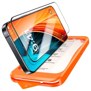 Folie de Sticla iPhone 16 Plus, Torras, GlassGo Install Master, Transparent/ Negru