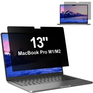 Folie MacBook Pro 13", Protectie Vizuala Anti Spy, set cu sticker, VisionProX, Privacy - Img 2