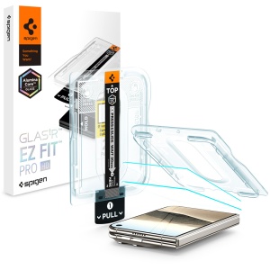 Folie pentru iPhone Duo (set 2) - Spigen Glas.tR EZ FIT Pro HD (AGL12013) - Clear