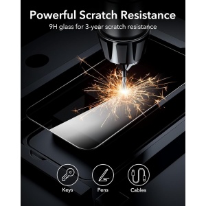 Folie pentru Samsung Galaxy A10 / Galaxy A10s / Galaxy M10 / Galaxy M01s, SKYDDAR INNOVATION, Protectie 9H, 0.3mm, Clear Vision, set cu sticker, Transparent - Img 3