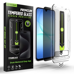 Folie pentru Samsung Galaxy A16 5G / A17 5G, sticla securizata, Sistem montare, Protectie 9H, set cu sticker, TitanGlass CrystalHD, Privacy