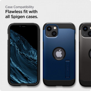 Folie sticla iPhone 13 / 13 Pro / iPhone 14, ALM Glas (2xPack) Spigen - Negru - Img 5