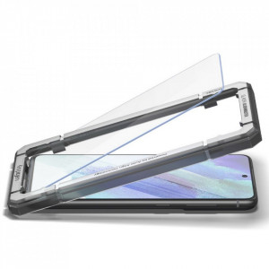 Folie sticla Samsung Galaxy S21 FE, ALM Glas (2xPack) Spigen - Clear - Img 5