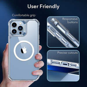 Husa iPhone 13 Pro, ESR Air Armor HaloLock - Transparent - Img 7