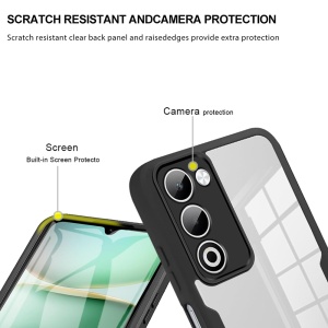 Husa 360° Oppo A5 4G, SKYDDAR INNOVATION, [Pachet 360°] ColorVerse, set cu sticker, Negru - Img 4