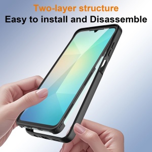Husa 360° Samsung Galaxy A07 4G, SKYDDAR INNOVATION, [Pachet 360°] ColorVerse, set cu sticker, Negru - Img 3