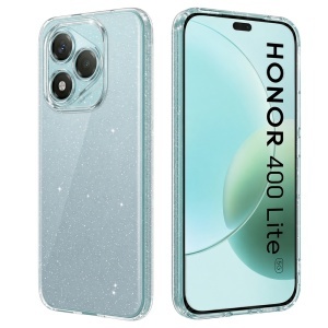 Husa Honor 400 Lite din Silicon TPU cu Sclipici, Design Elegant si Ultra Subtire, set cu sticker, Shine, Transparenta