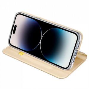 Husa iPhone 14 Pro tip carte, Skin Pro Dux Ducis - Negru - Img 2
