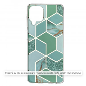Husa iPhone 15 Pro Marble Series, Techsuit - Green Hex