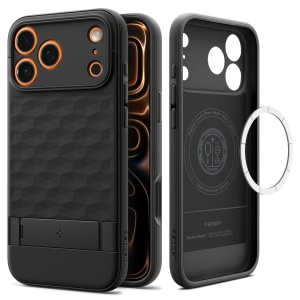 Husa iPhone 17 Pro, Spigen Caseology Parallax MagSafe, Negru