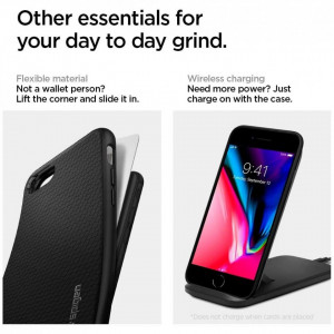 Husa iPhone 7 / 8 / SE 2 / SE 2020, Liquid Air Spigen - Negru - Img 5