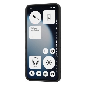 Husa Nothing Phone (3a) Lite din Silicon Catifelat, SoftElegance, set cu sticker, Negru - Img 2